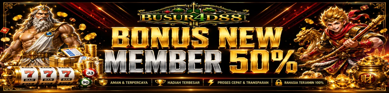 BONUS NEW MEMBER 50% BUSUR4D88